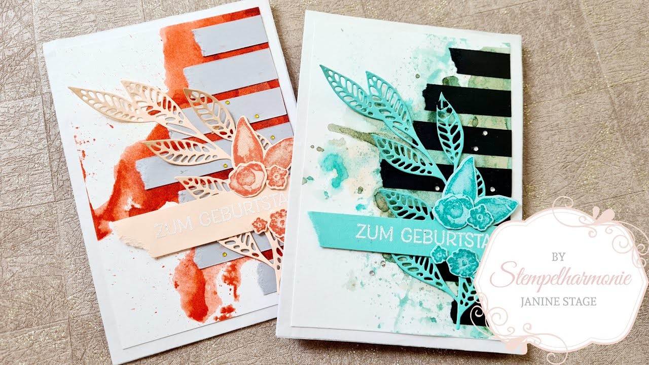 Karten basteln mit Produktpaket "Kunstvoll koloriert" | Stampin' Up! | Stempelharmonie