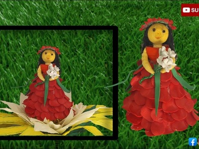 Paper quilling doll. Thumbelina quilling  doll. DIY