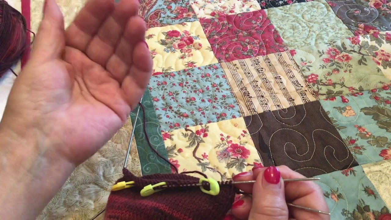 Sternchenspitze beim Strickstrumpf