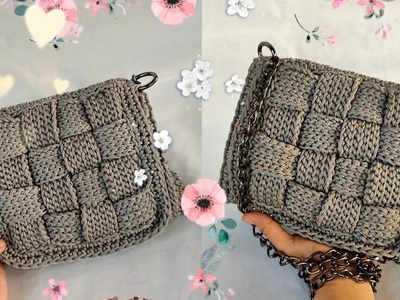 كروشيه شنطه تصميم جديد 2021.حقيبه كروشيه