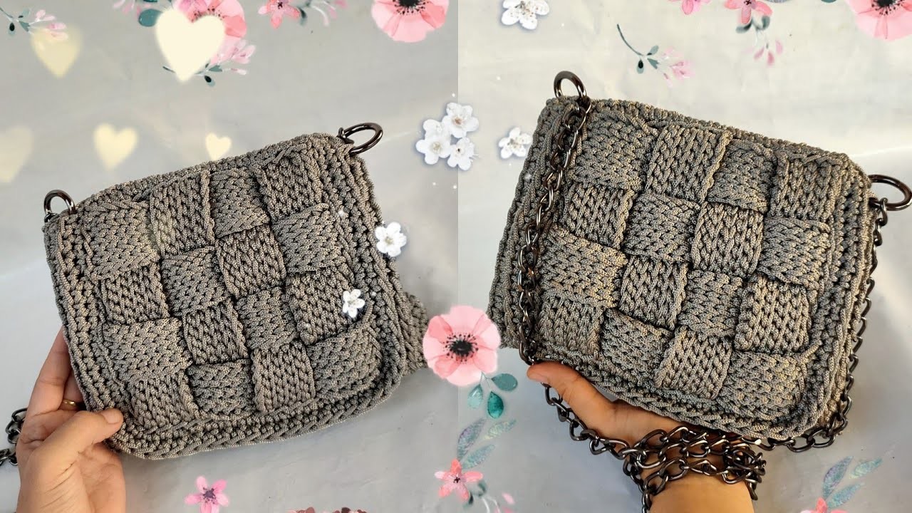 كروشيه شنطه تصميم جديد 2021.حقيبه كروشيه