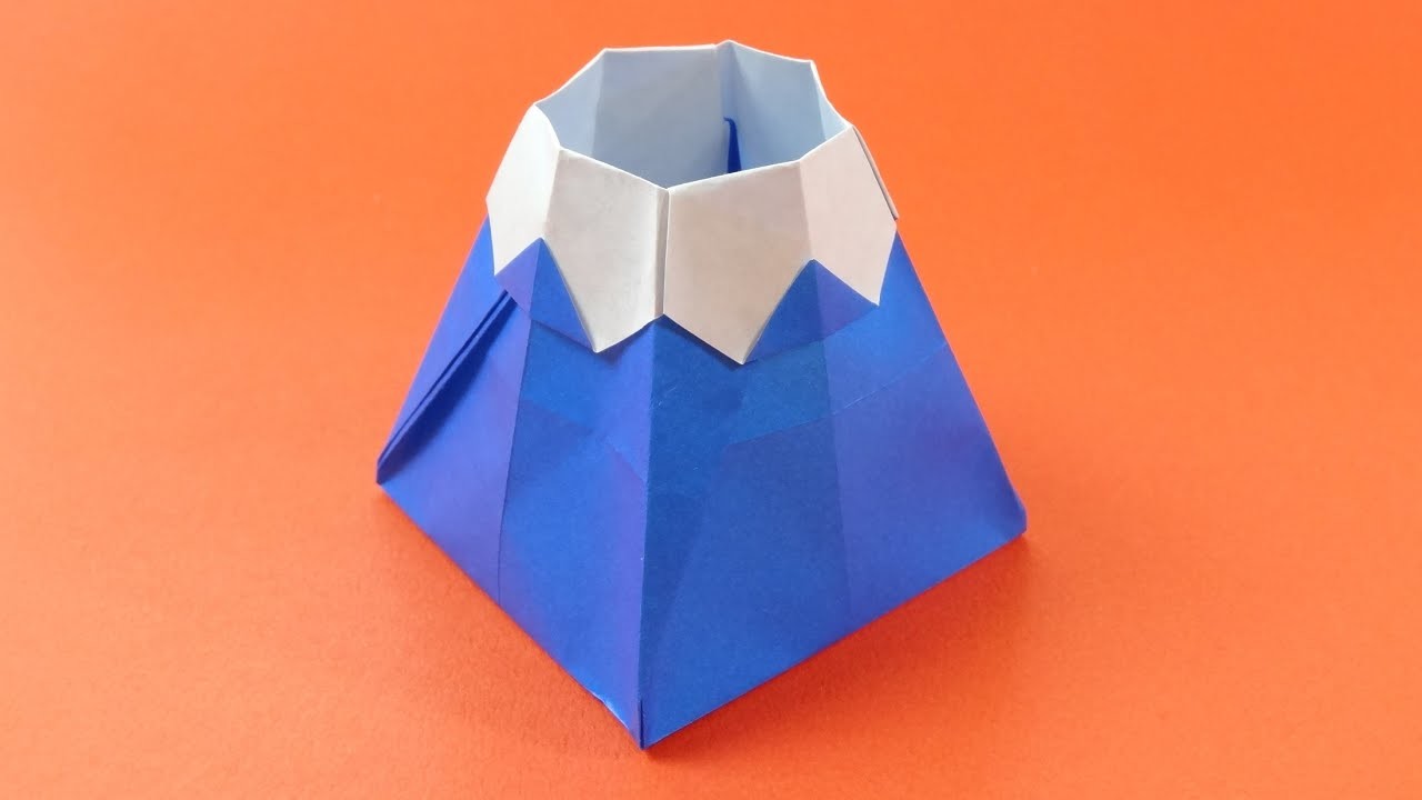 折り紙でつくる立体的な「富士山」Origami 3D Mt. Fuji