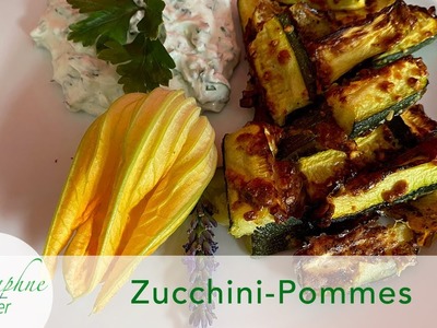 Zucchini-Pommes mit Kräuterquark #zucchinianbau #zucchinipommes #kräuterquark