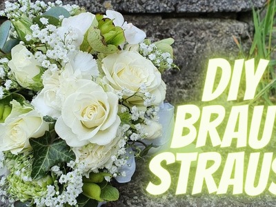 Brautstrauss weiss klassisch selber machen DIY Floristik anleitung