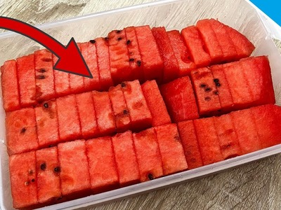 Die BESTE Art eine Wassermelone zu schneiden ⚡️ MUSST du kennen ????