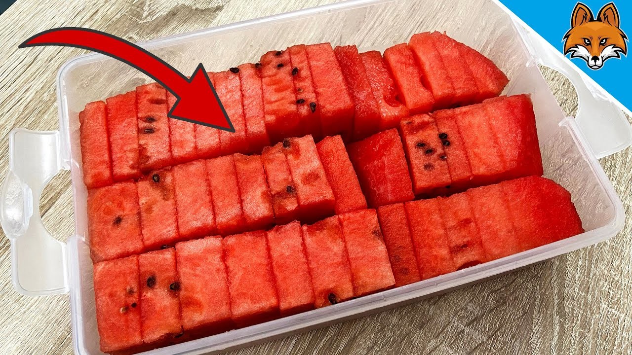 Die BESTE Art eine Wassermelone zu schneiden ⚡️ MUSST du kennen ????