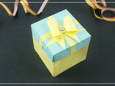DIY Geschenkbox mit Schleife aus Papier basteln | Geschenke kreativ verpacken