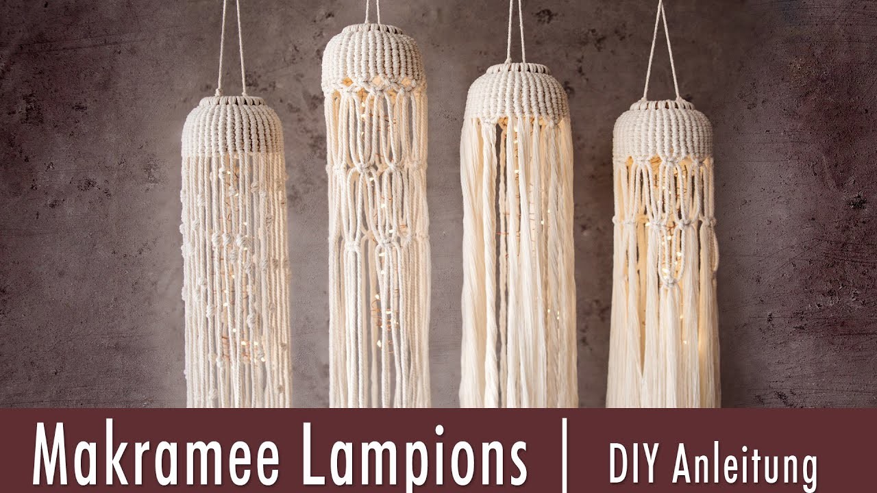 Makramee-Lampions | kleine Lampe | Windlicht - Boho Style | DIY Anleitung