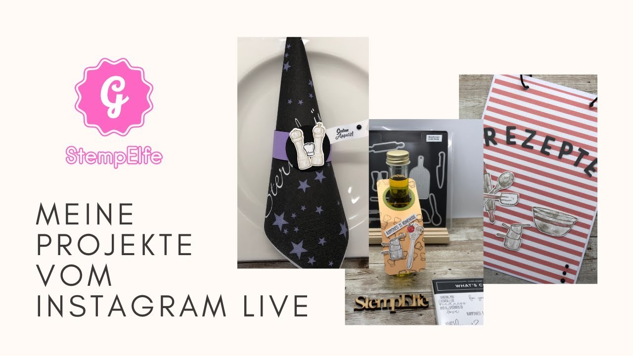 Meine Projekte vom Instagram live. mit Projekten von Stampin' up!