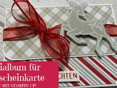 Minialbum für Gutscheinkarte, Tags, kreativ mit Stampin 'UP!, Weihnachten im Wald