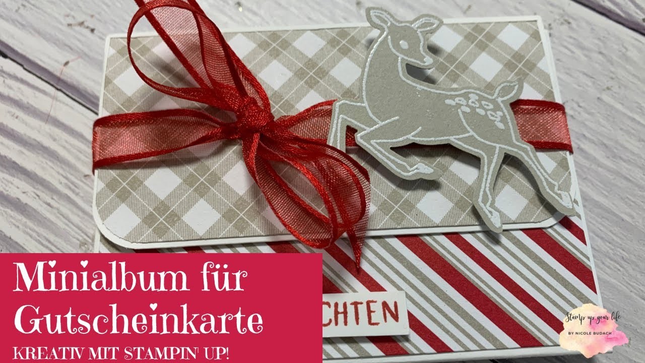 Minialbum für Gutscheinkarte, Tags, kreativ mit Stampin 'UP!, Weihnachten im Wald