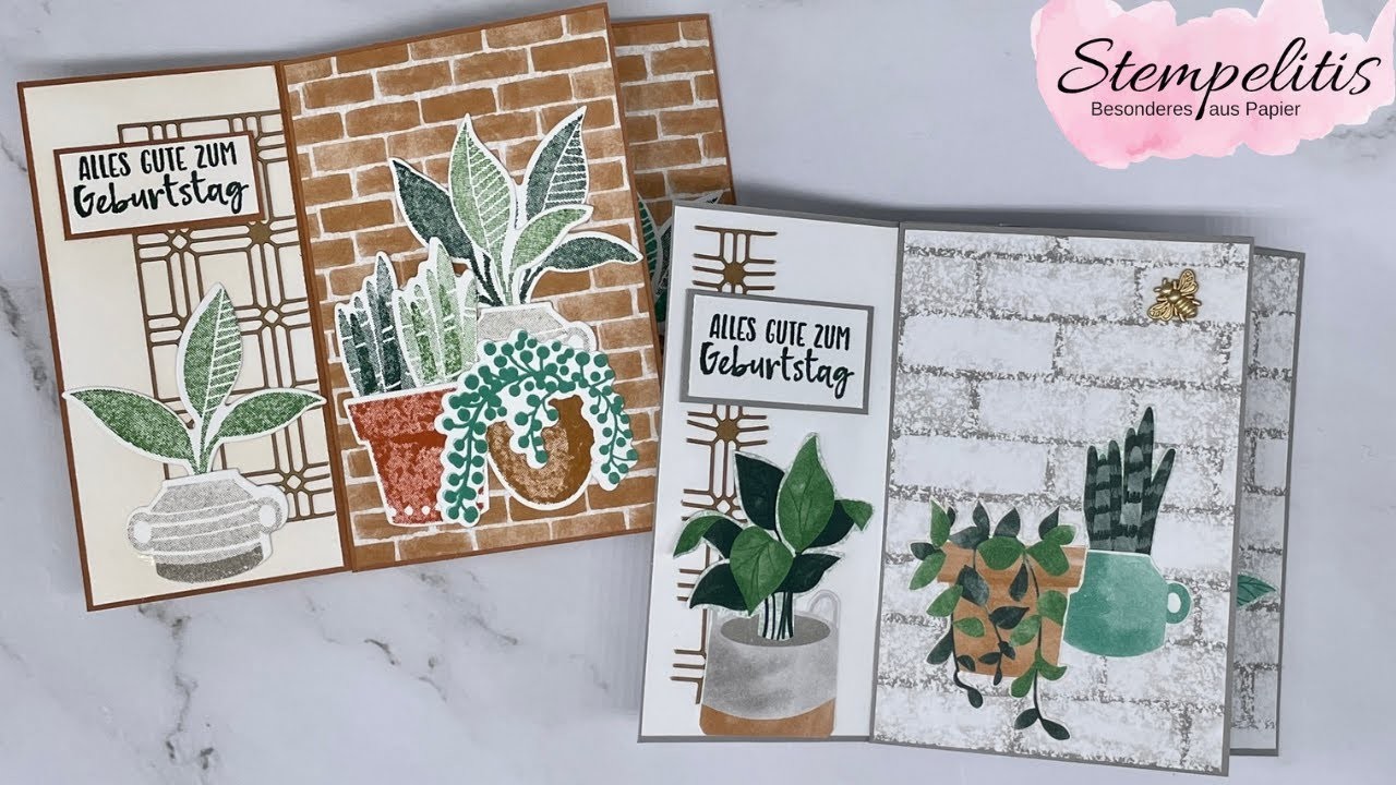 Pinwheel Karte | Produktreihe Pflanzecke von Stampin' Up! | Anleitung von Stempelitis