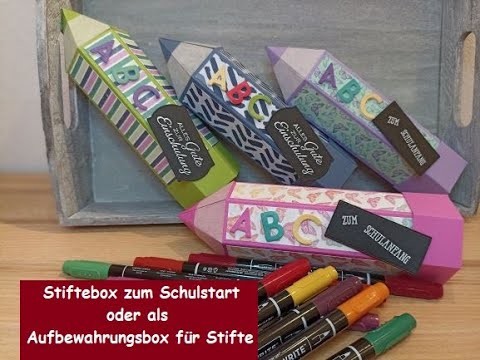 Stiftebox zum Schulstart oder als Aufbewahrungsbox für Stifte - Geschenkbox - Stampin´Up!