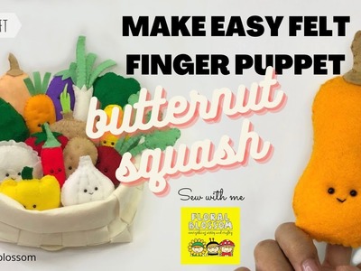 Butternut Squash Felt Finger Puppet (Tutorial)