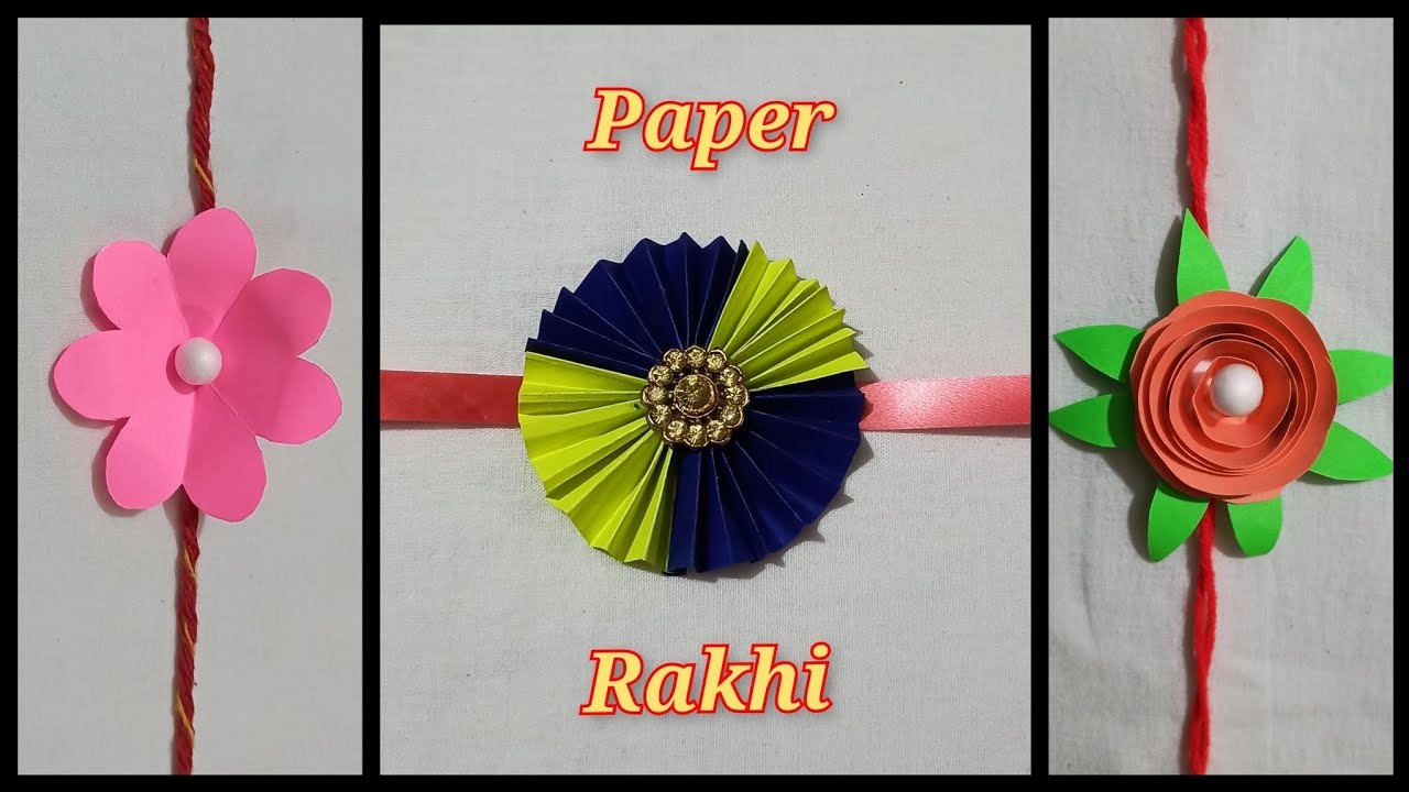 DIY: Easy Rakhi Designs !! Handmade Paper RAKHI # काग़ज़ से राखी बनाएं !! Rakhi Making Activity