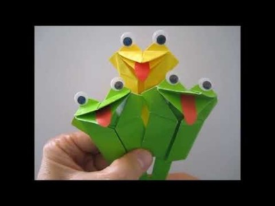 DIY~fröhliche Frösche~cheerful frogs~origami