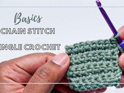 For beginner: Chain Stitch & Single Crochet. Häkeln für Anfänger: Luftmaschenkette & feste Maschen
