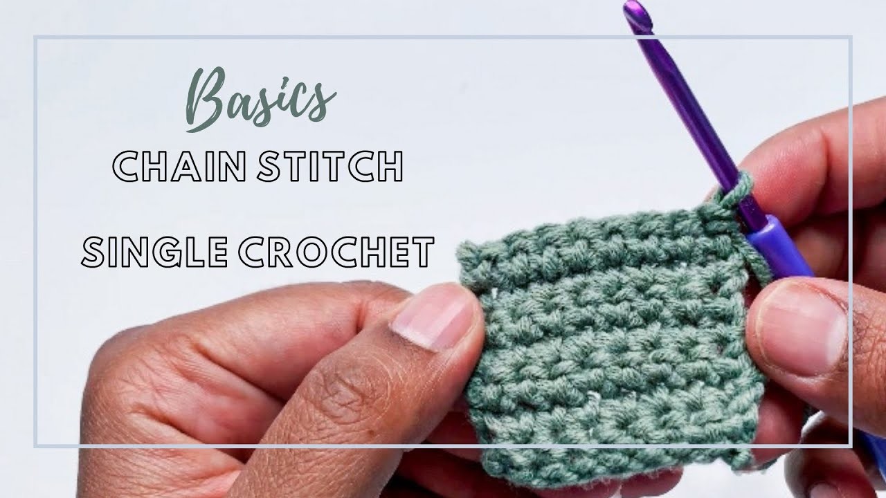 For beginner: Chain Stitch & Single Crochet. Häkeln für Anfänger: Luftmaschenkette & feste Maschen