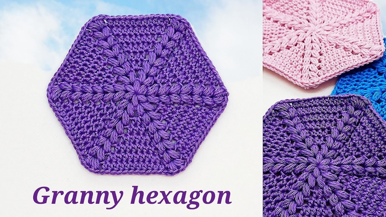 Granny sechseck häkeln - crochet granny hexagon