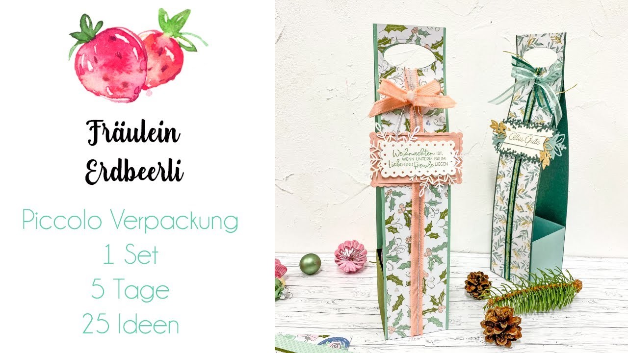 Piccolo Sekt Verpackung mit dem Produktpaket Baumzauber & Garten Eden von Stampin' Up!