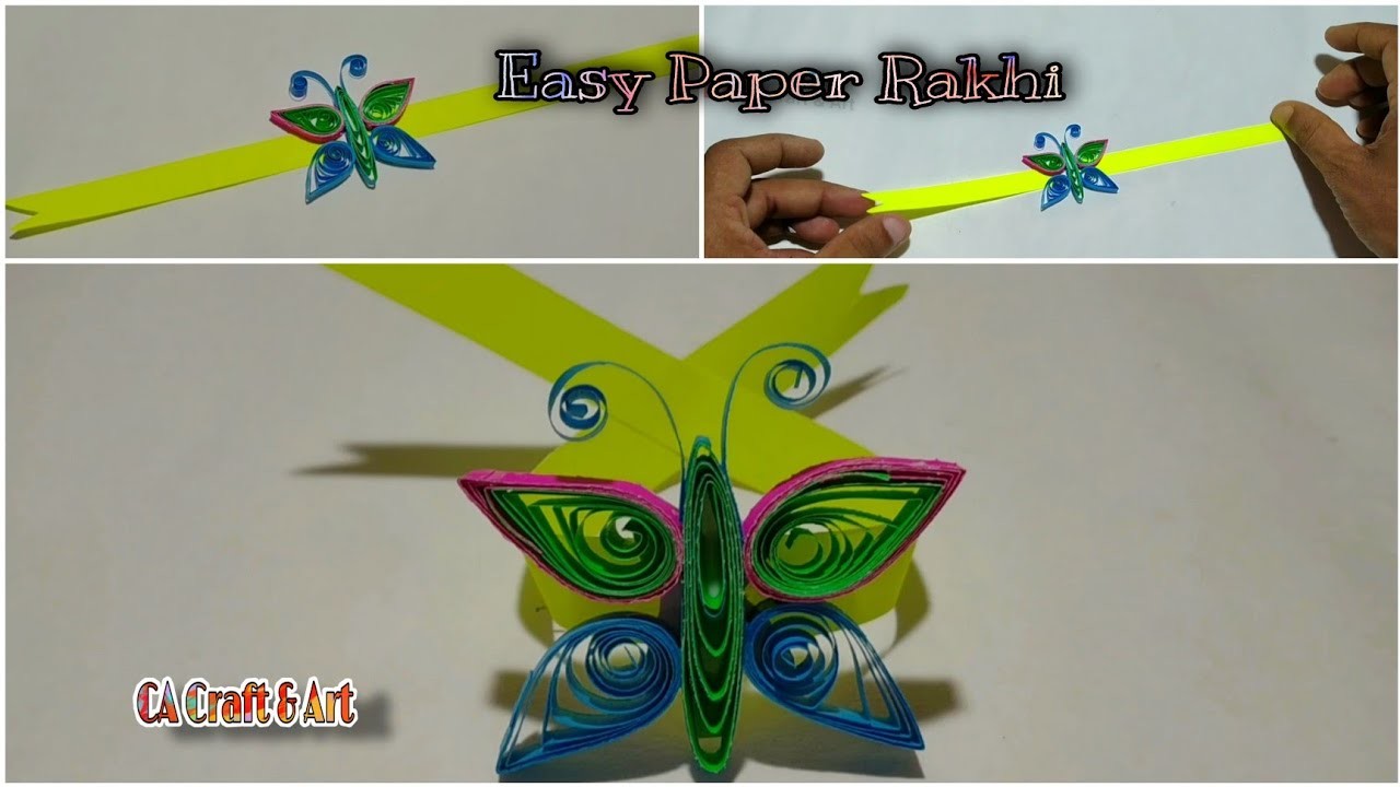 Rakhi | Paper Rakhi | Quilling Rakhi | Happy Raksha Bandhan | Rakhi making | #cacraft&art