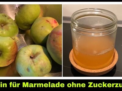 Apfelpektin aus Apfelschalen - zuckerfreies Geliermittel selber machen | unreife Äpfel verwerten