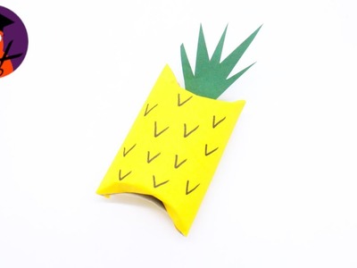 Basteln mit Papier Ananas DIY Sommerdeko für Urlaub, Geburtstag, Muttertag WC Papierrolle #wplus.tv