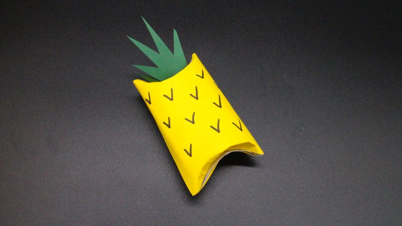 Basteln mit Papier Ananas WC Papierrolle DIY Sommerdeko für Geburtstag, Sommer & Urlaub  W+