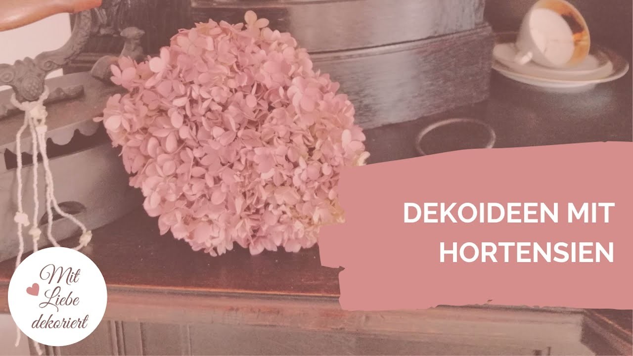 Einfache Deko mit Hortensien