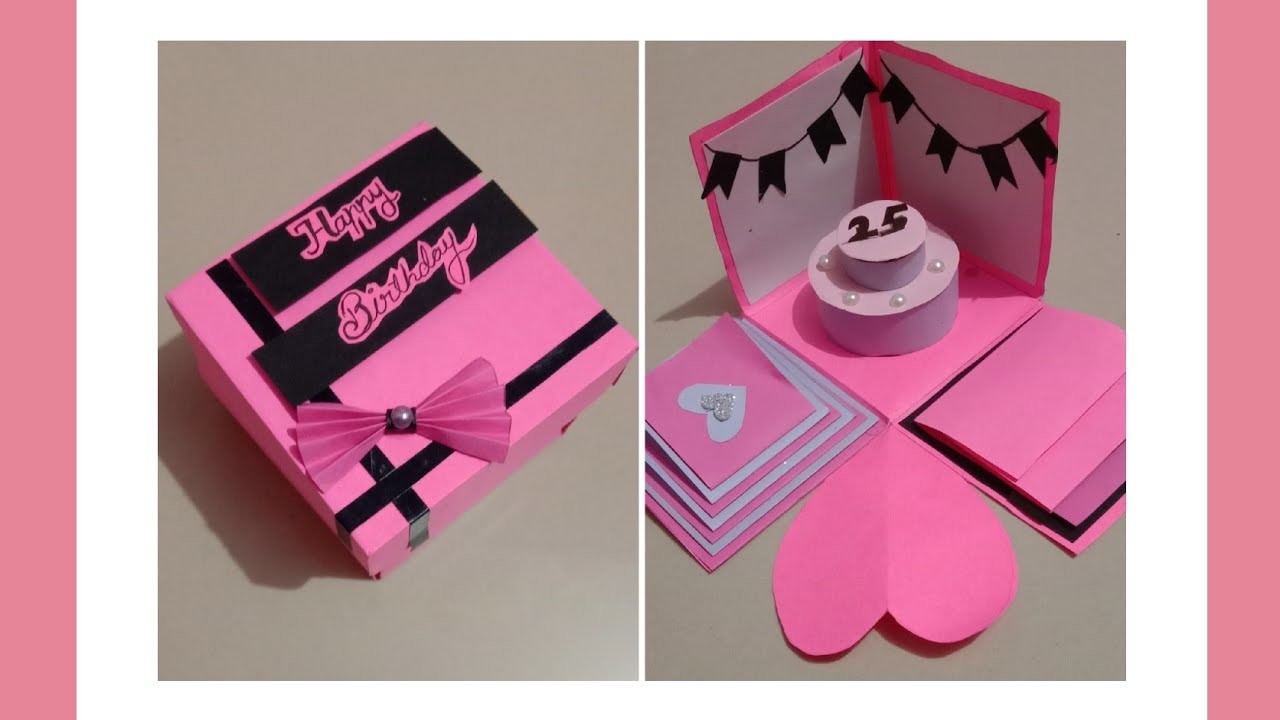Handmade Gift box | Explosion Box| Love Box| Birthday Gift Box | Cardpaper explosion box craft