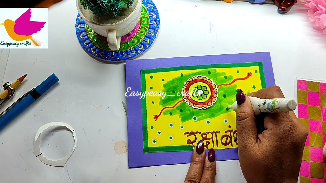 Handmade rakhi card