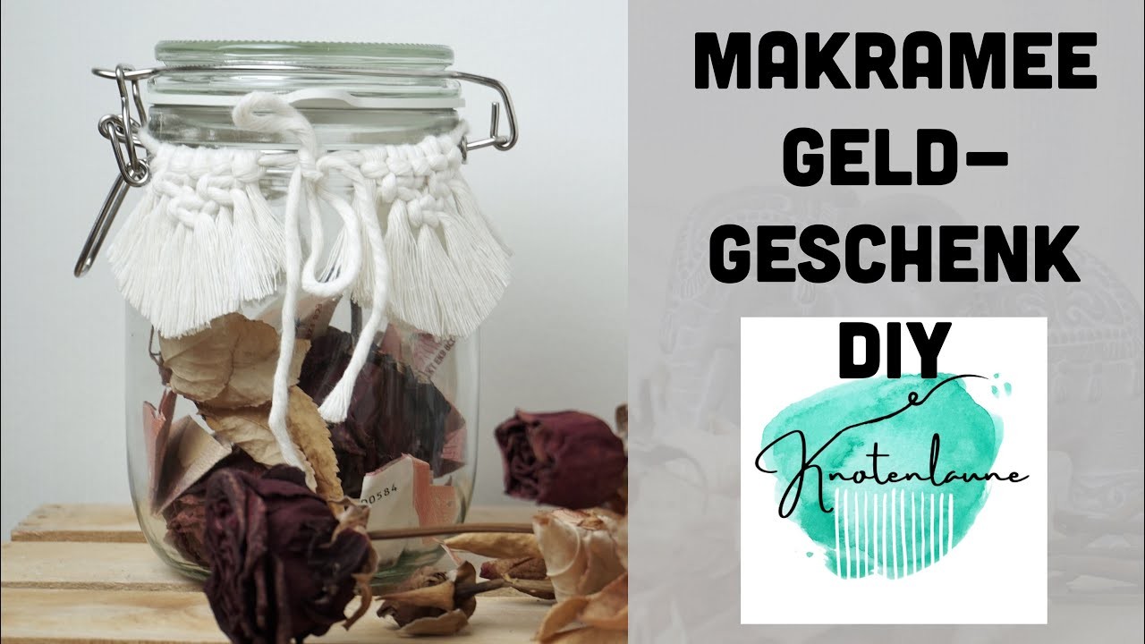 Makramee Geldgeschenk Hochzeit | Geldgeschenk basteln | Geschenk Hochzeit DiY | Boho Hochzeit DiY