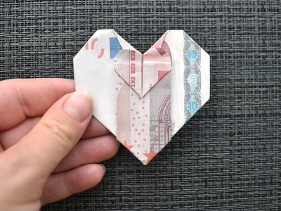 Origami DOPPELTES HERZ Geldgeschenk GELD FALTEN | Money DOUBLE HEART | Tutorial by Euro Origami