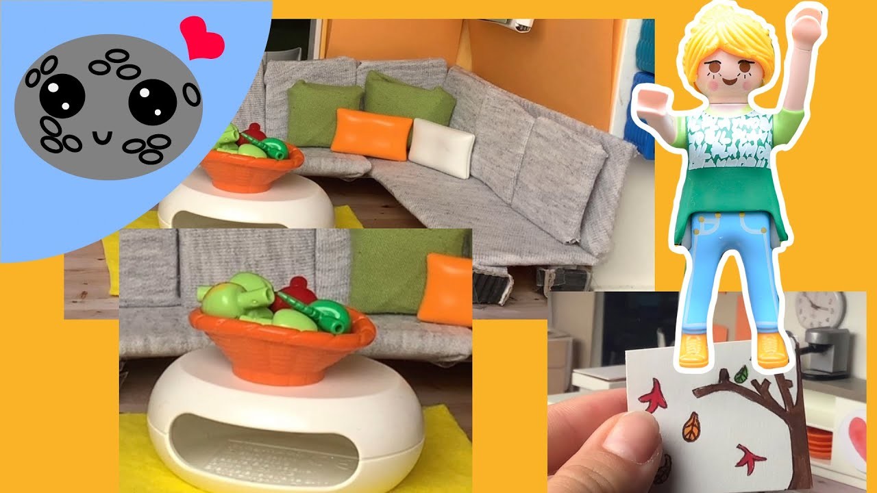 Playmobil Familie Steiner- Modernes Wohnhaus herbstlich dekorieren- DIY für Kids