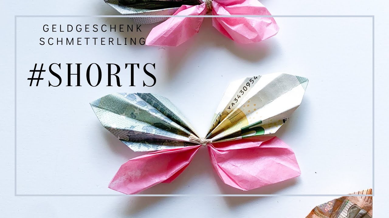 #Shorts | Geld falten zu einem Schmetterling | Hochzeitsgeschenk Idee DIY