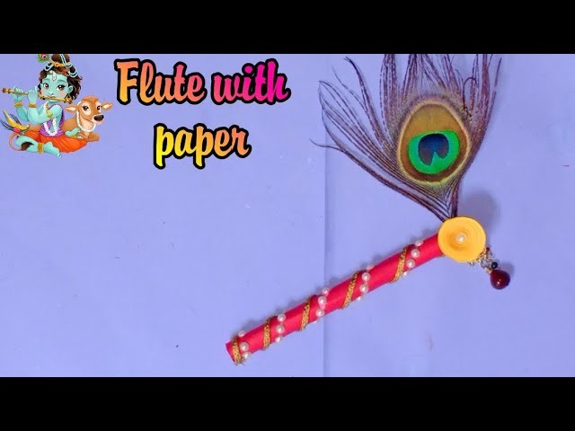 DIY paper flute. Bansuri for janmashtami #shorts #myfirstshorts
