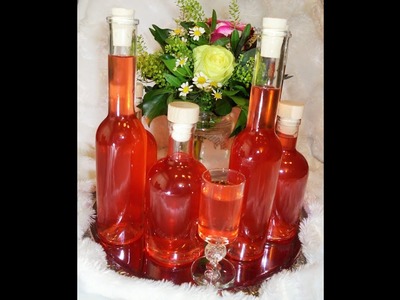 Erdbeerlikör mit Chili- Strawberry Liqueur- Likör selber machen- Likör Rezept -XUXU herstellen DIY