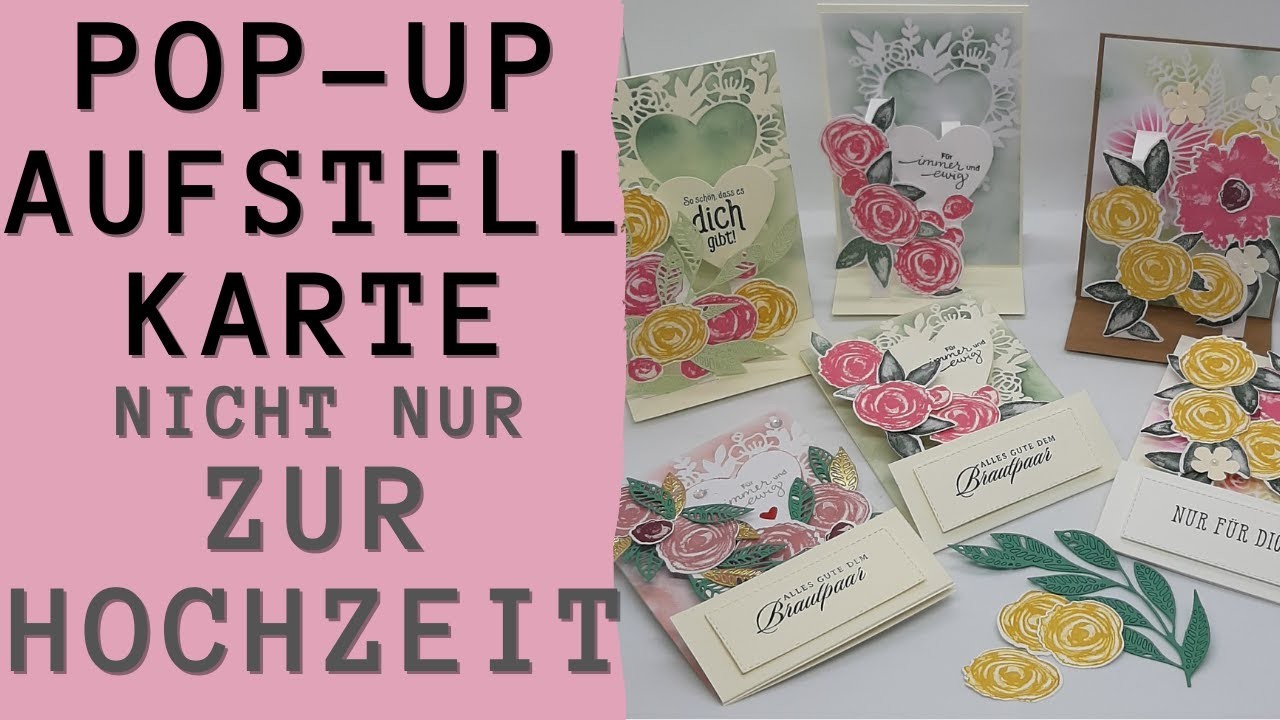 Pop Up Aufstellkarte für eine Hochzeit oder auch andere Gelegenheit