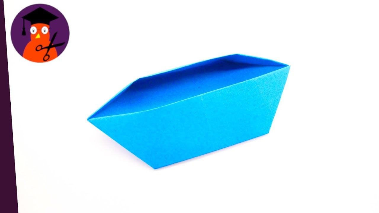 Basteln mit Papier Origami Schachtel Boot selber falten #wplus.tv