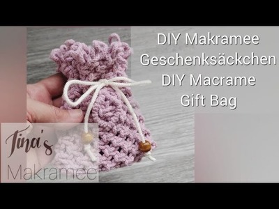 DIY Makramee Geschenksäckchen. DIY Macrame Gift Bag