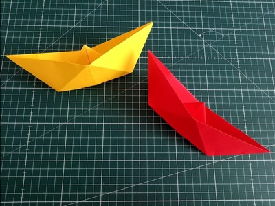 Origami Boot - einfaches falten mit der Bastelgöre