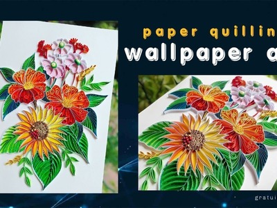Quilling Art | Paper Quilling Art ☘️????????කඩදාසි නිර්මාණ | Quilling wall hanging #quillingart #drawing