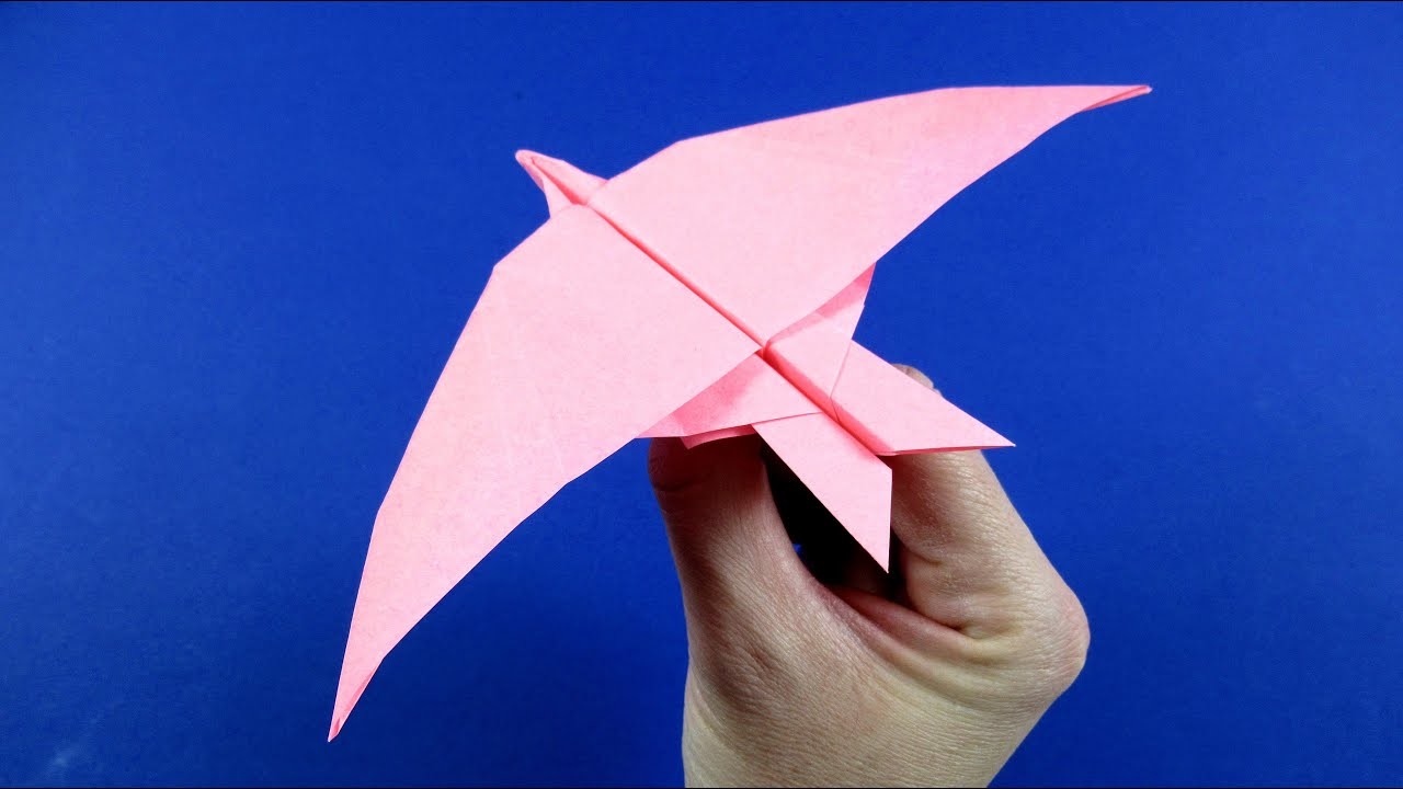 Самолет из бумаги который летает - самолет ласточка