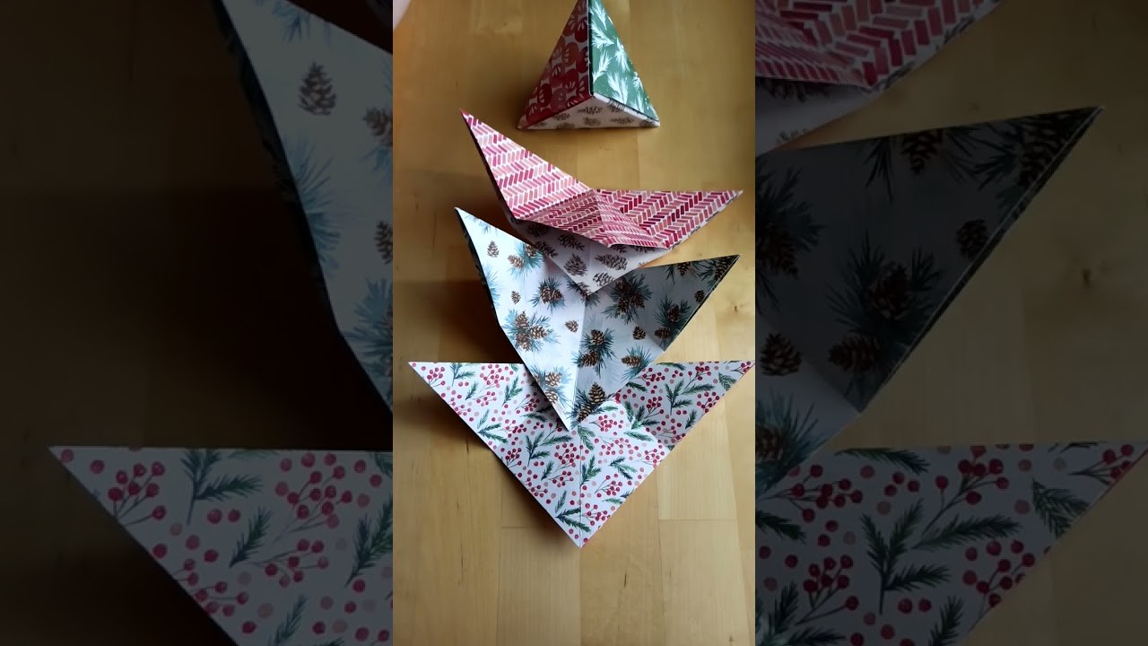 Stampin' Up! Origami Dreiecksbox faltenb - 24 Adventskalender Boxen