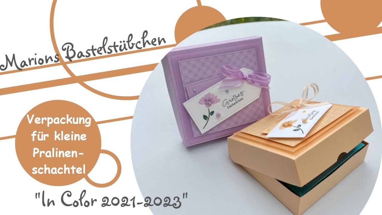 Verpackung für kleine Pralinenschachtel basteln mit "In Color 2021-2023" von Stampin´ Up!