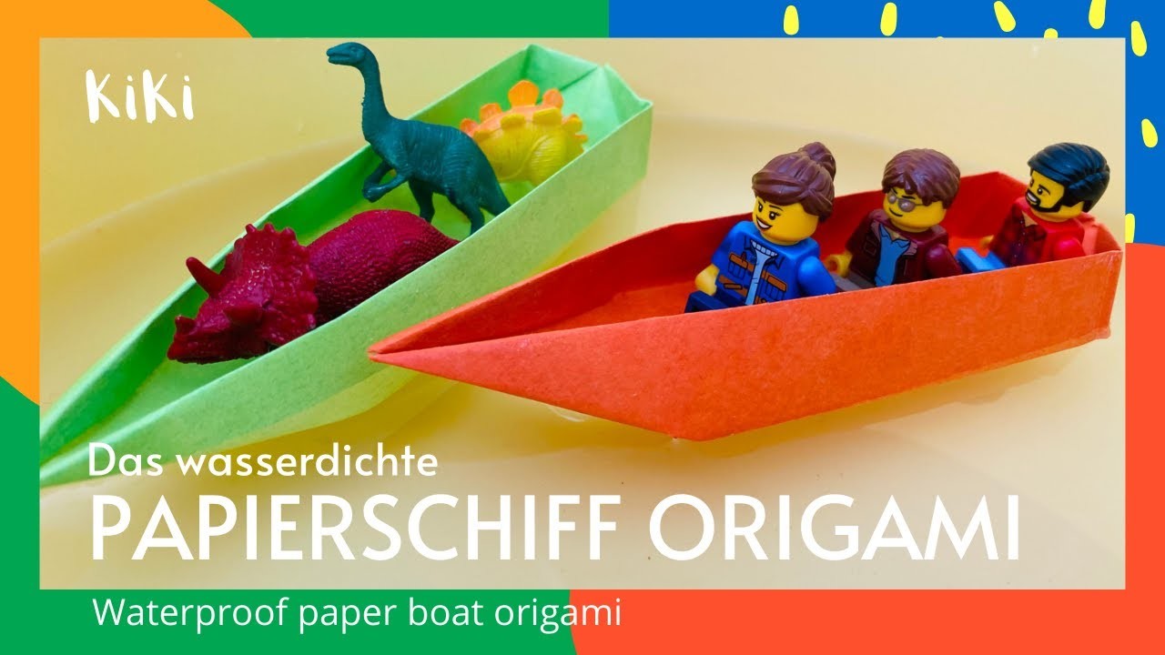 Waterproof paper boat origami_Das wasserdichte papierschiff  falten