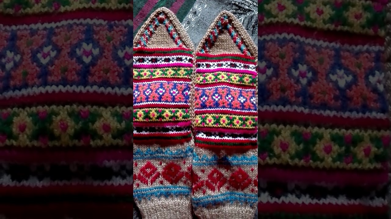 Beautiful design hand made socks