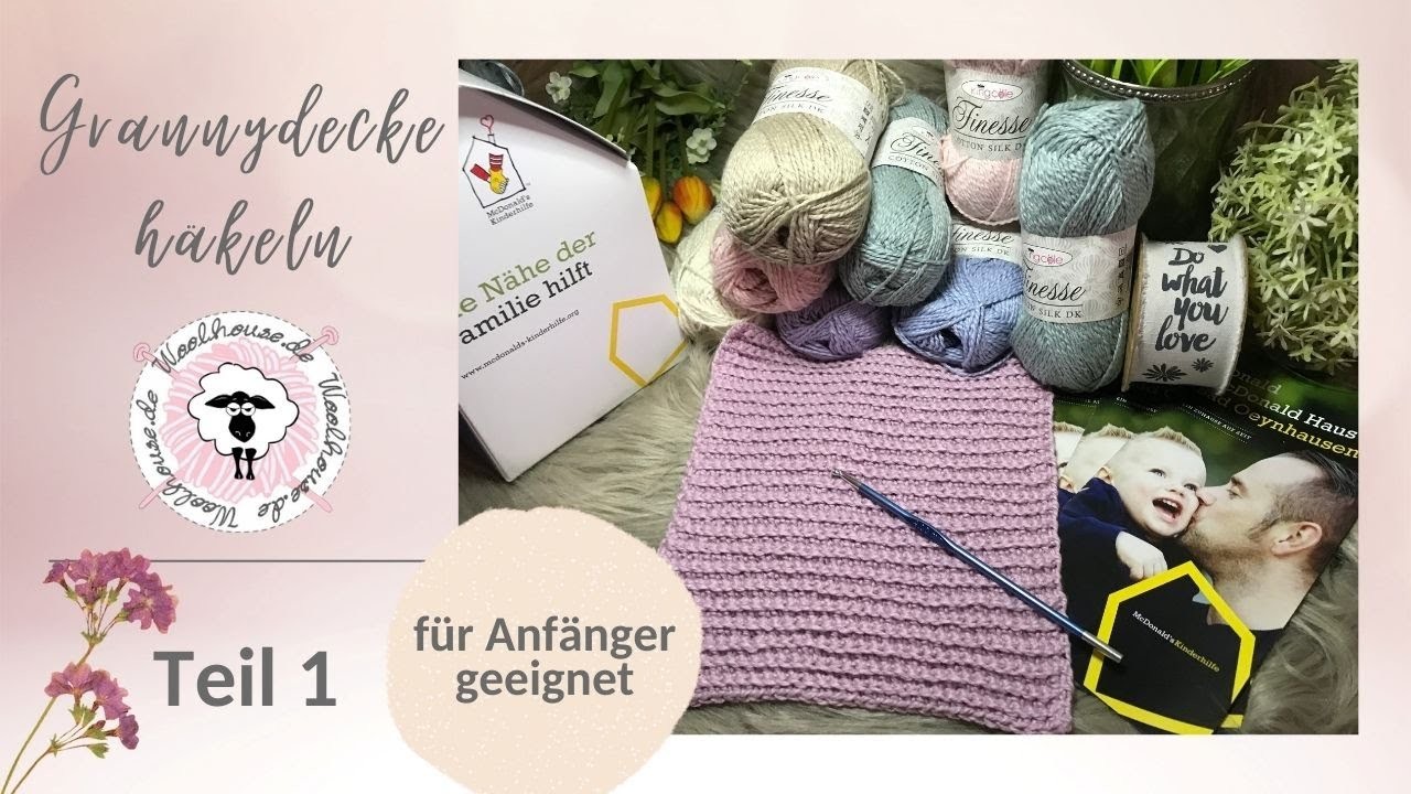 Häkeldecke. Muster häkeln. Grannydecke. Gemeinsam häkeln. Teil 1