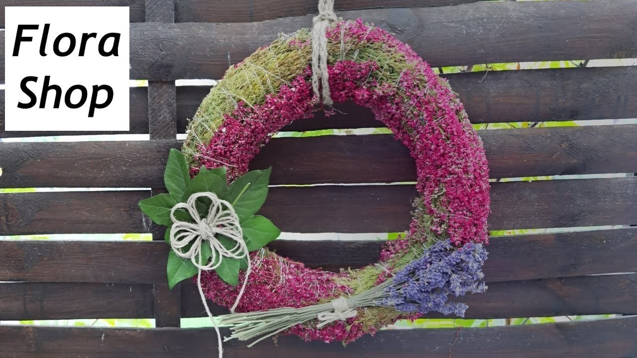 Herbstkranz mit Heide für draußen binden ❁ Deko Ideen mit Flora-Shop