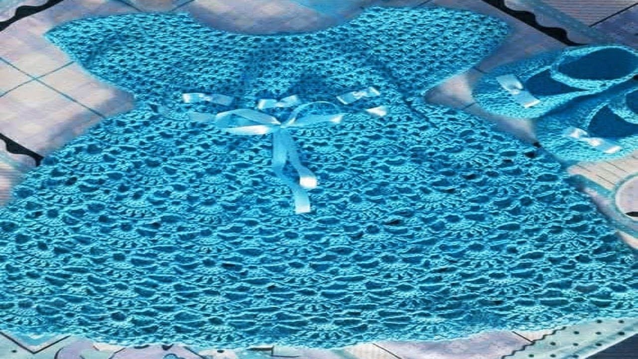 Kolay Tığ İşi Bebek Elbisesi - Easy Crochet Baby Dress